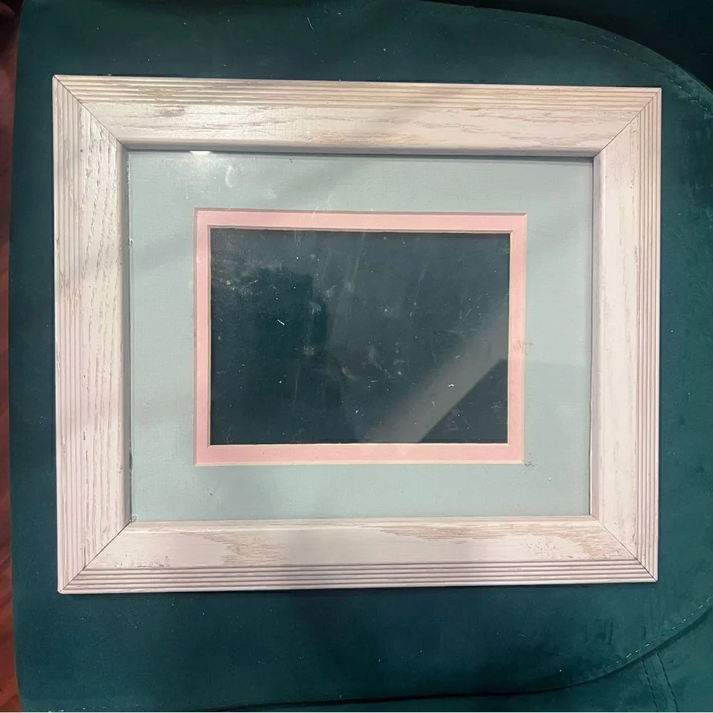 8 x 10 Picture Frame - White Wood - Large Frame - Easy Hang Wire